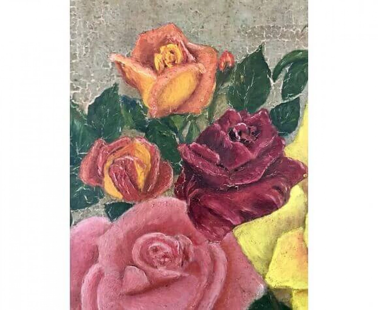 Painting depicting a bouquet of wild flowers, oil on canvas, 1969 6