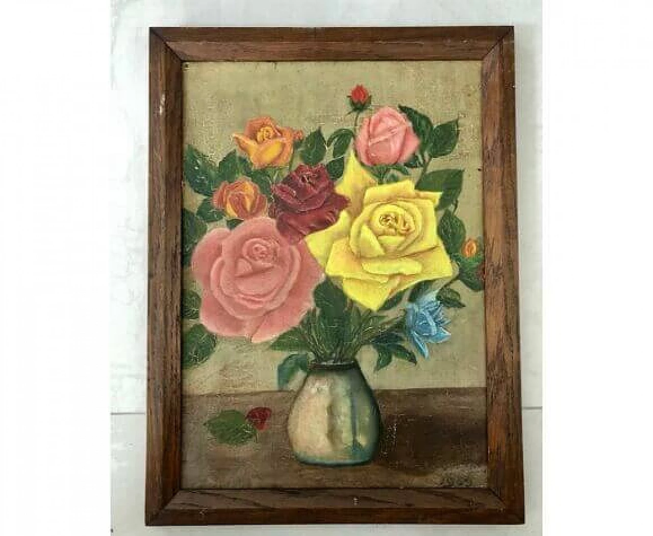 Painting depicting a bouquet of wild flowers, oil on canvas, 1969 8