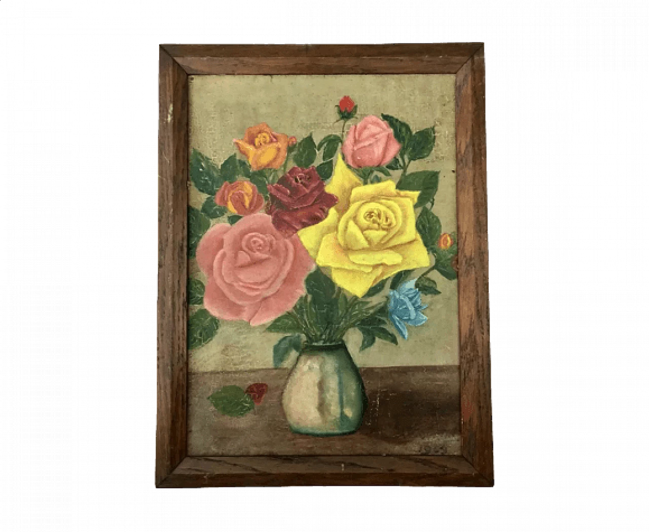 Painting depicting a bouquet of wild flowers, oil on canvas, 1969 9