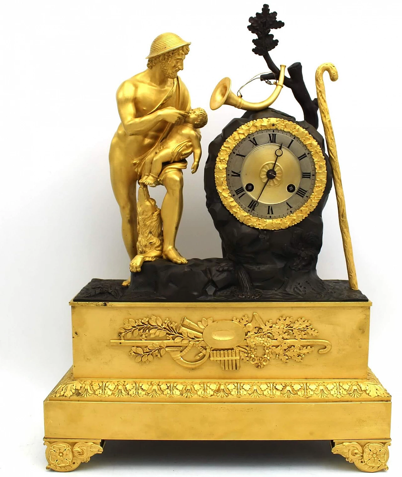 Gilded bronze Empire pendulum clock, early 19th century 3