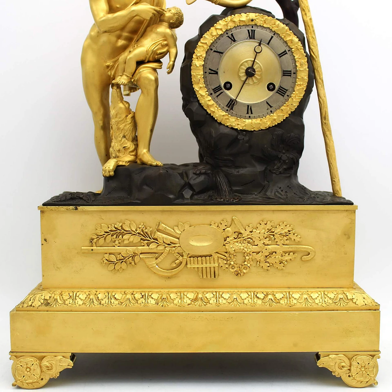 Gilded bronze Empire pendulum clock, early 19th century 5