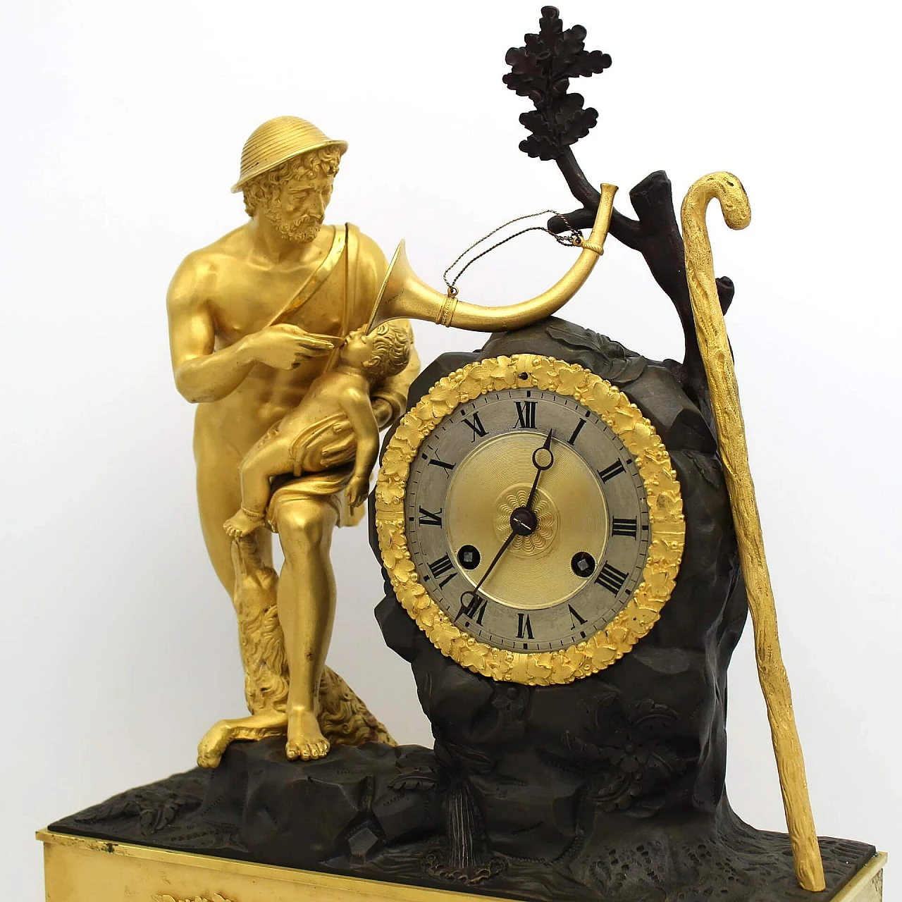 Gilded bronze Empire pendulum clock, early 19th century 8