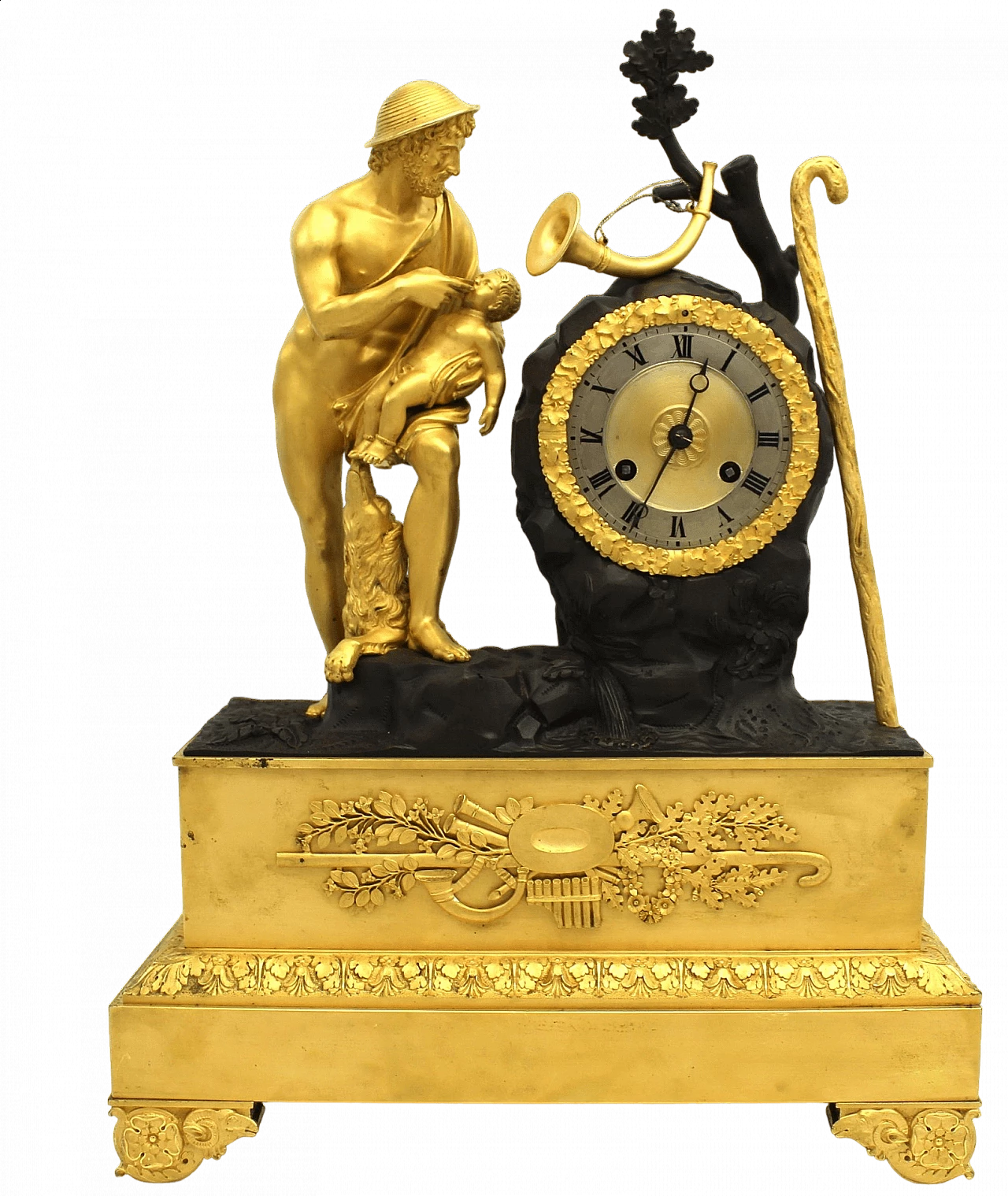 Gilded bronze Empire pendulum clock, early 19th century 10