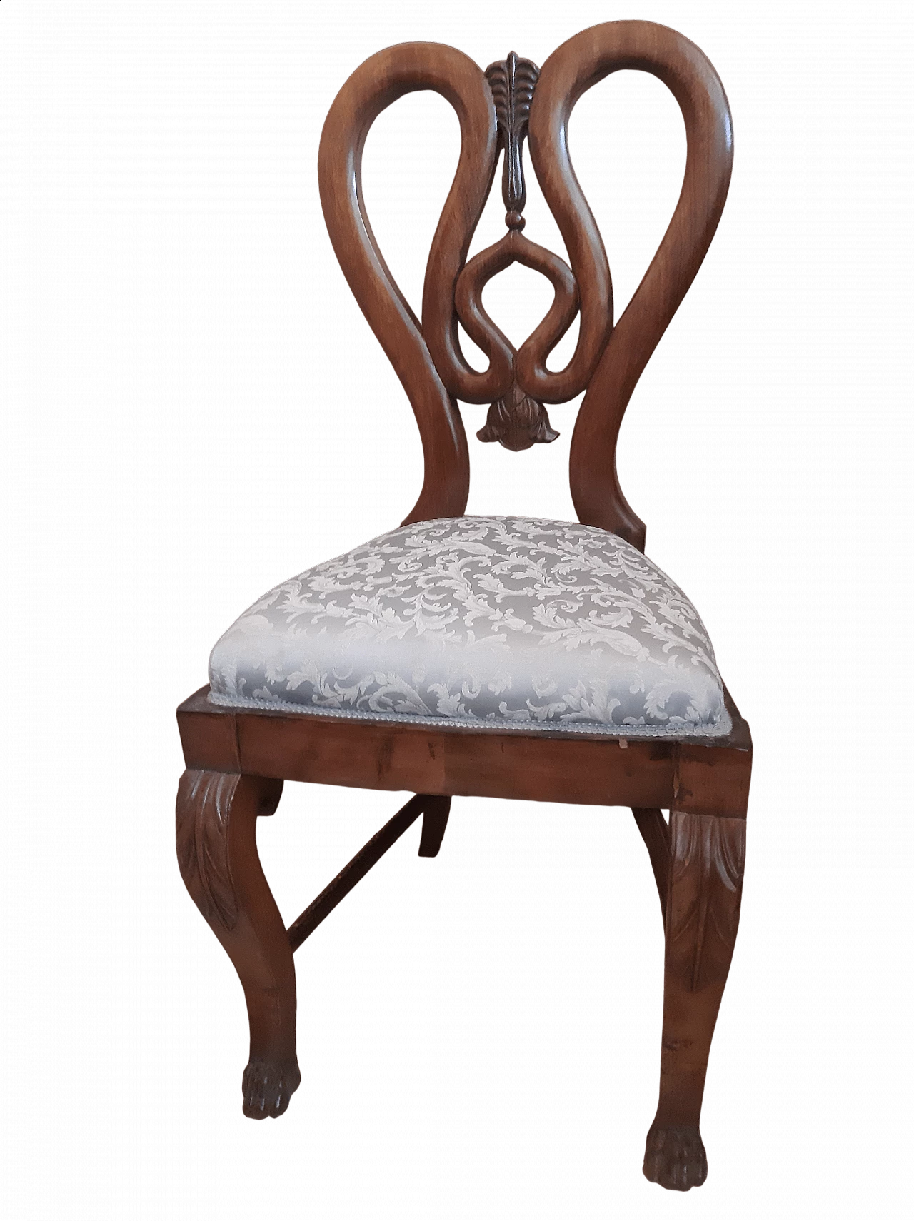 Rosewood chair with padded seat, 19th century 10