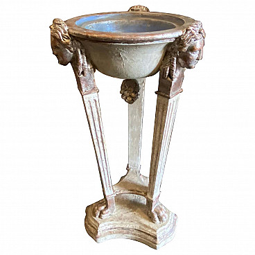 Silver-plated wooden tripod, 19th century