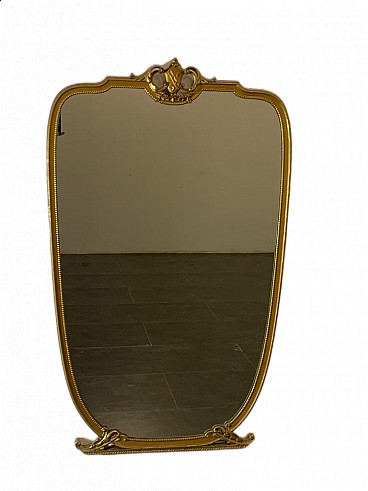 Gilded metal mirror, 1950s