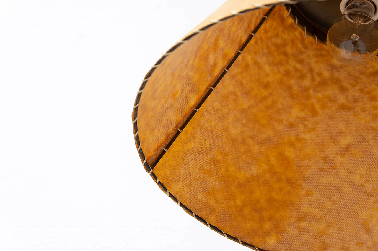 Lampada da terra con tavolino Art Déco in noce, anni '30 13