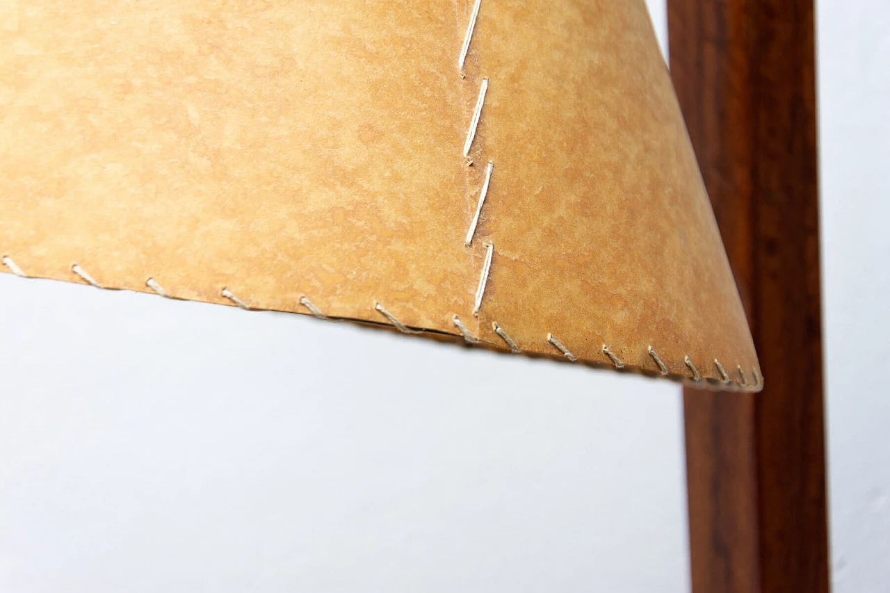 Lampada da terra con tavolino Art Déco in noce, anni '30 14