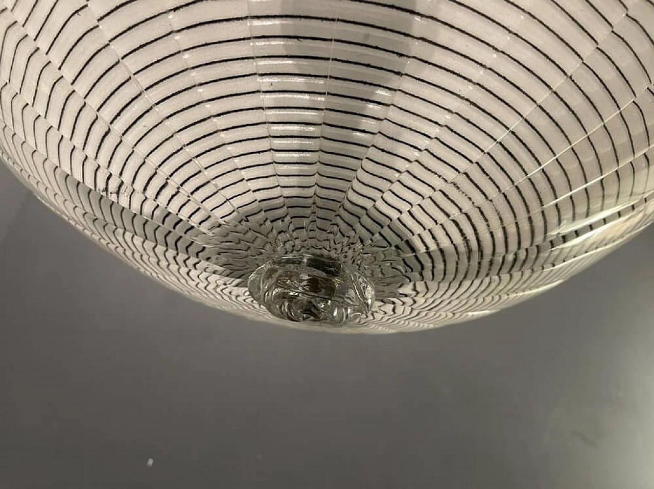 Lampadario in vetro di Murano e metallo dorato, anni '80 8