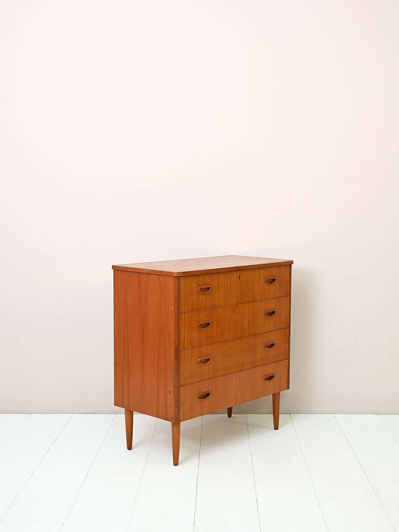 Scandinavian teak dresser with four drawers, 1960s 3