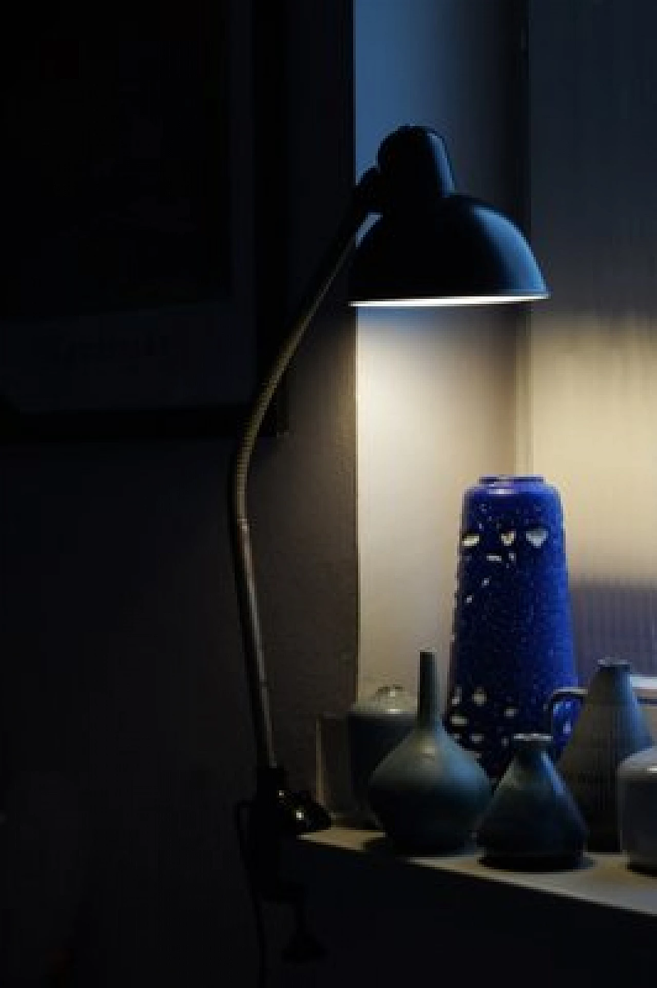 Black Bauhaus table lamp by Christian Dell for Kaiser Leuchten, 1950s 8