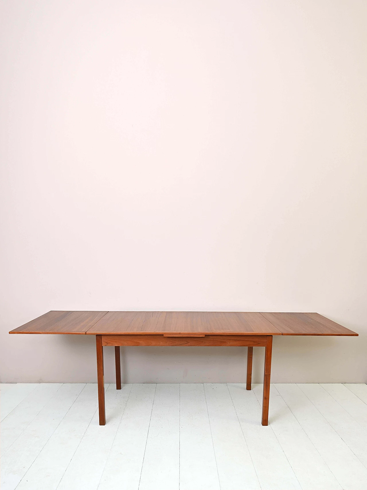 Scandinavian extending teak table, 1960s 6