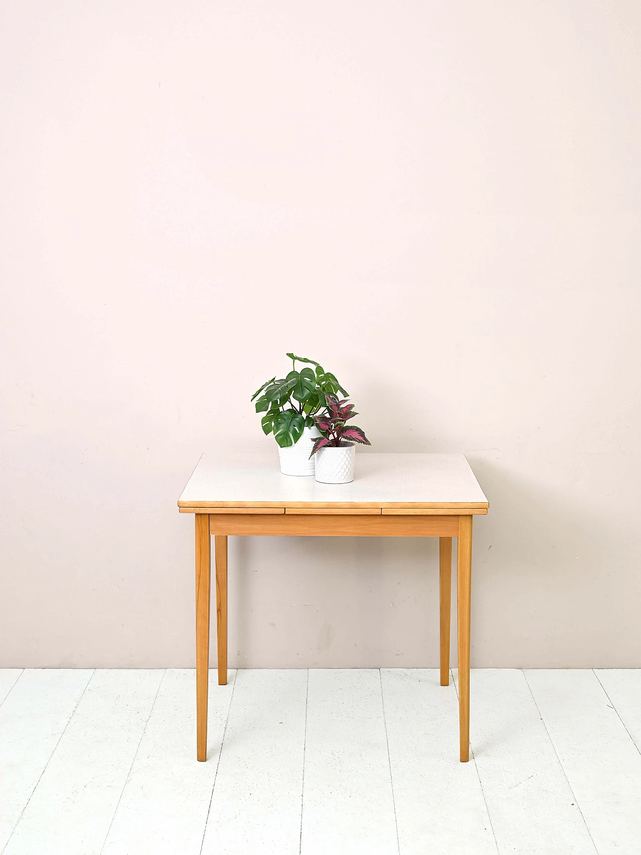 Tavolo allungabile in legno e formica, anni '60 1