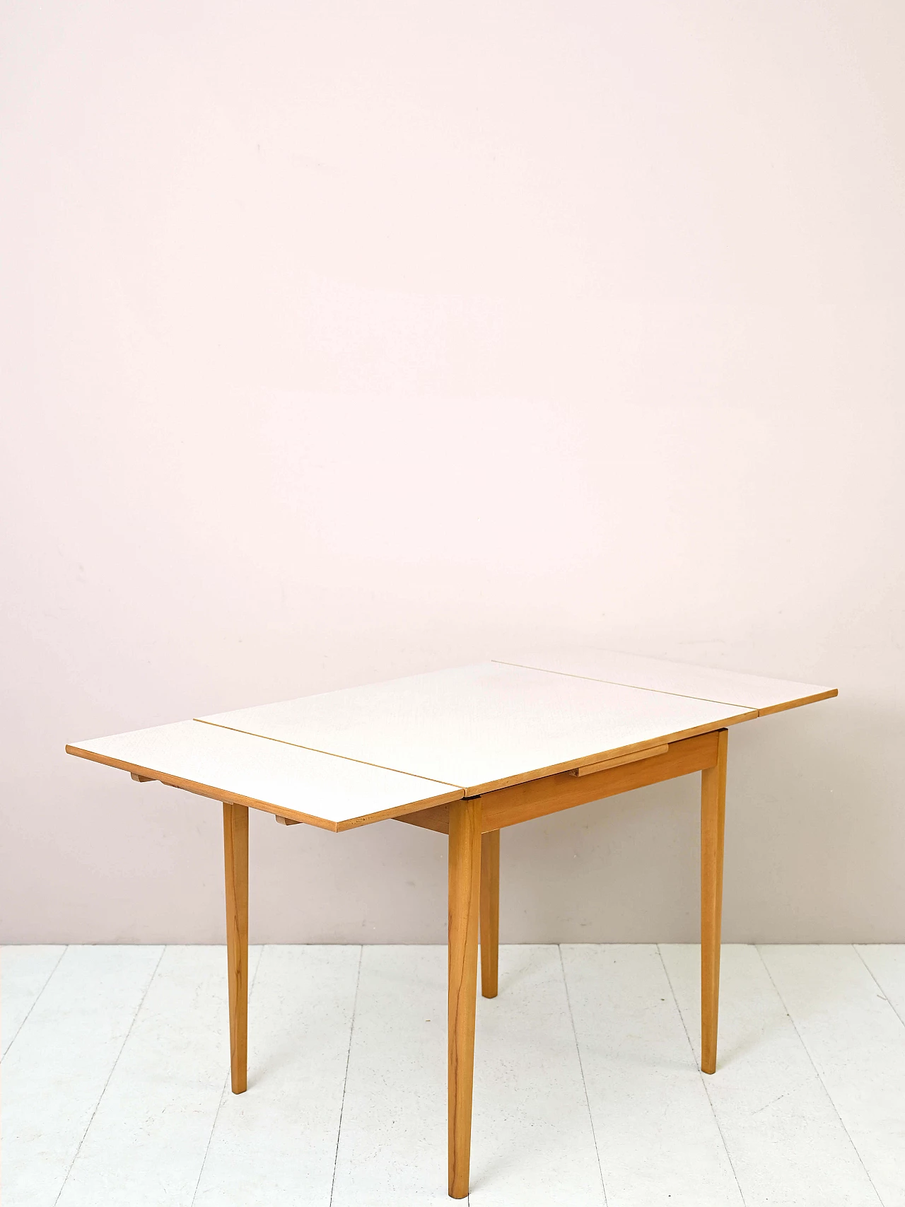 Tavolo allungabile in legno e formica, anni '60 3