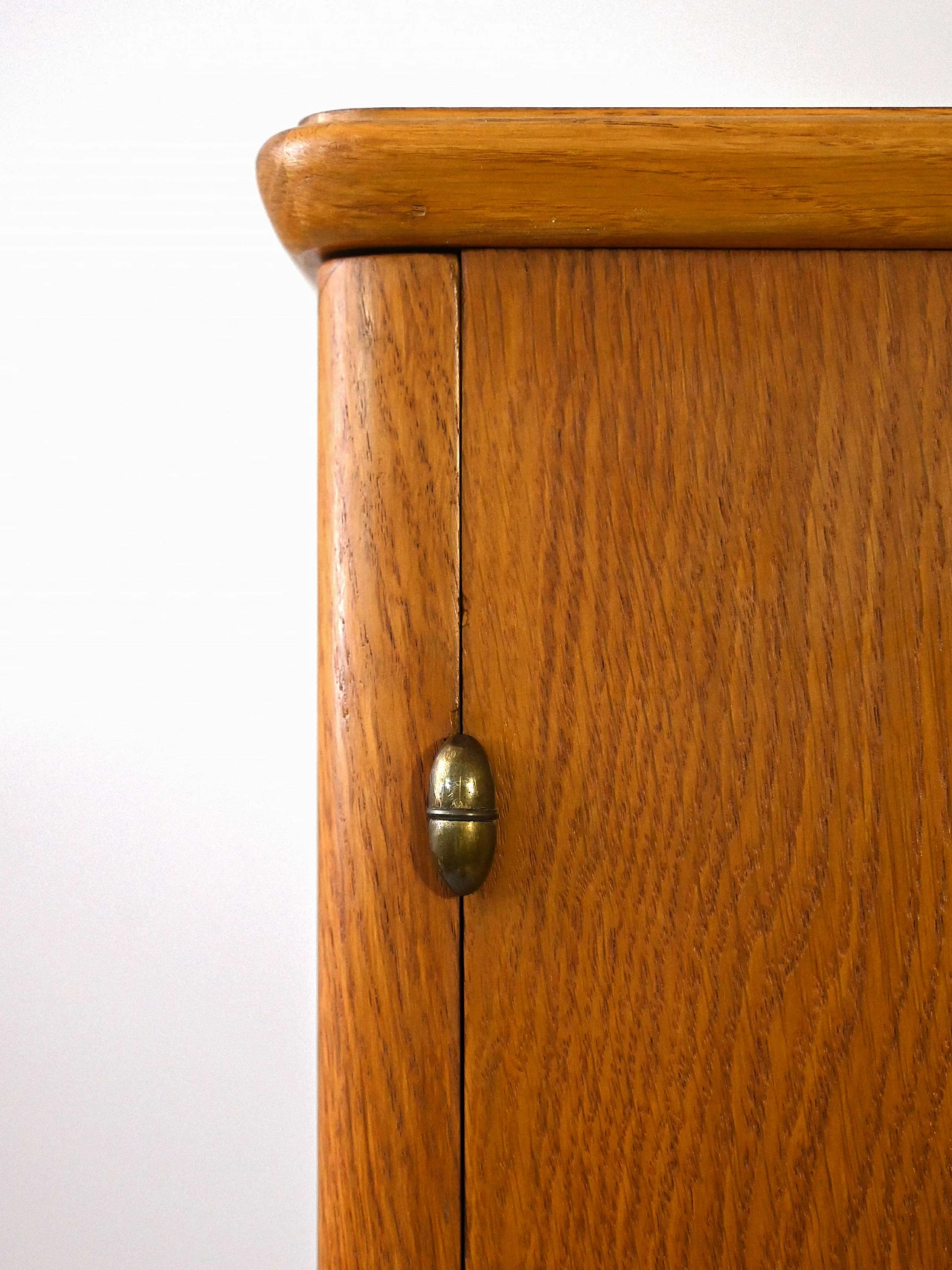 Wooden wardrobe with shaped doors and drawers, 1950s 7