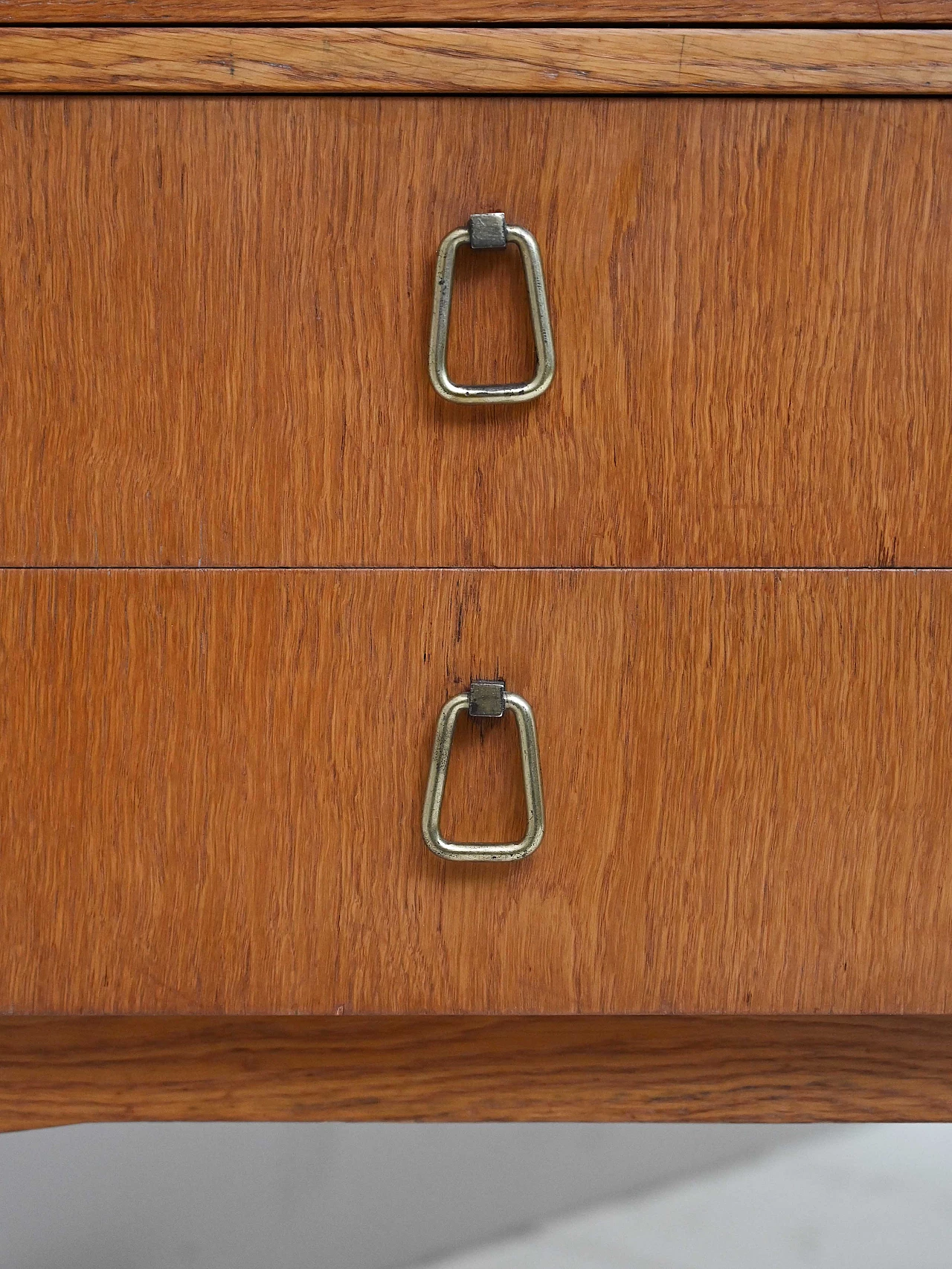 Wooden wardrobe with shaped doors and drawers, 1950s 10