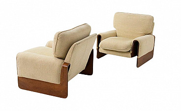 Pair of Sabrina armchairs by Ferdinando Buzzi for Ferruccio Brunati, 1970s
