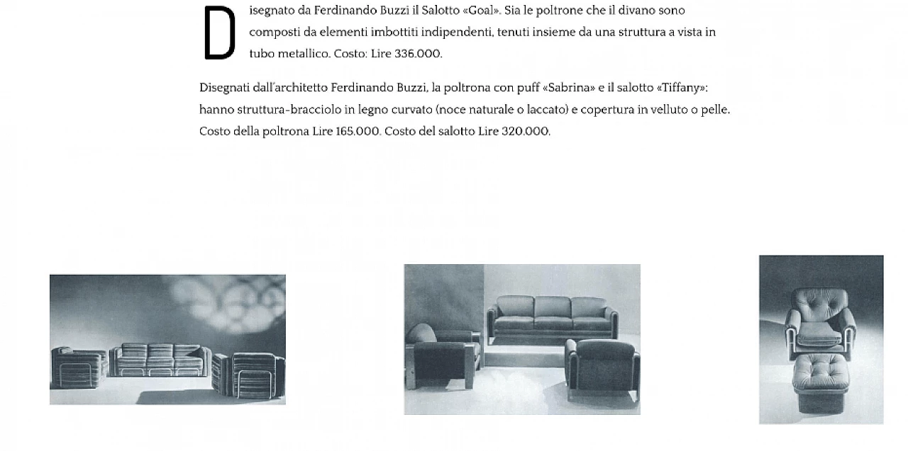 Pair of Sabrina armchairs by Ferdinando Buzzi for Ferruccio Brunati, 1970s 3
