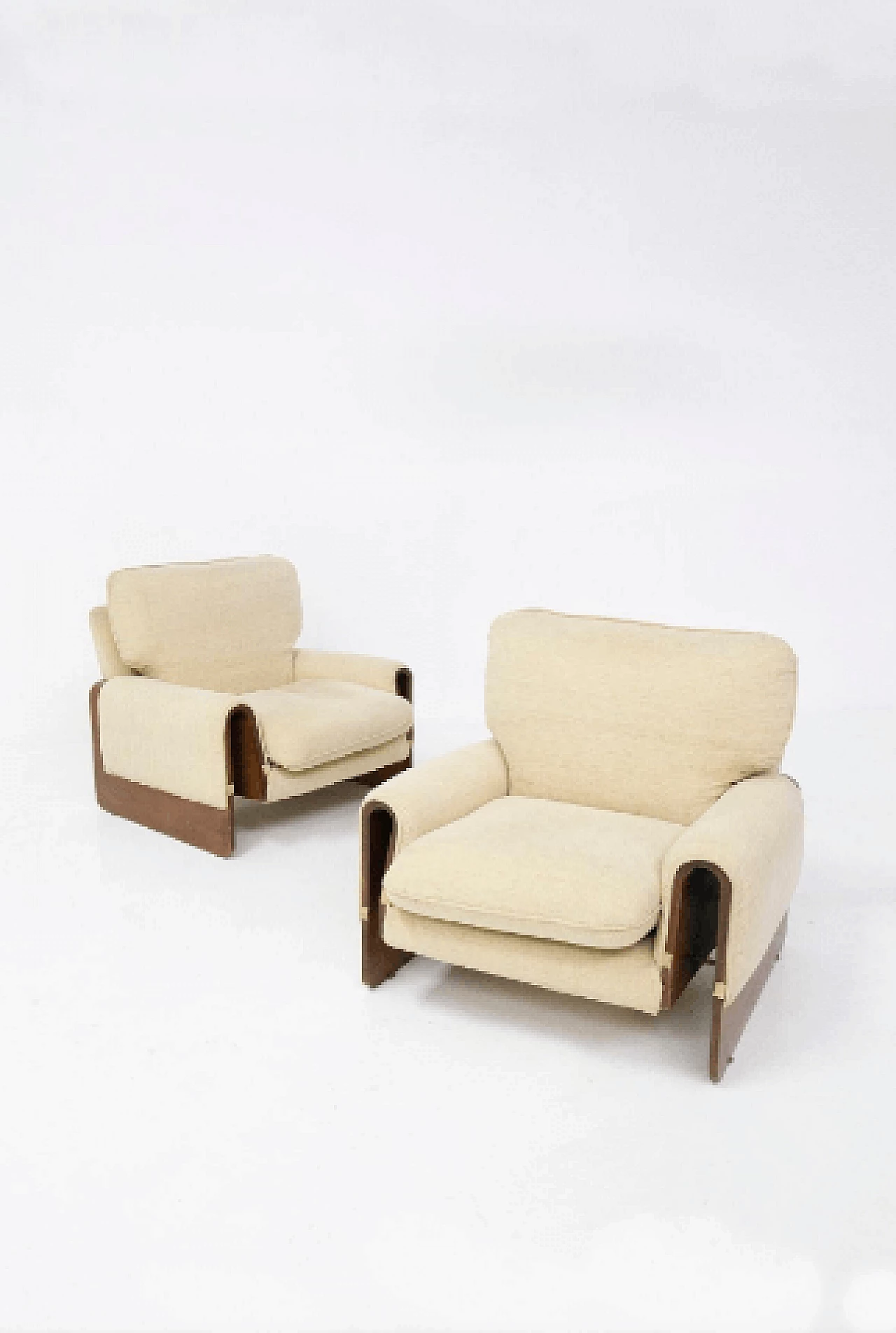 Pair of Sabrina armchairs by Ferdinando Buzzi for Ferruccio Brunati, 1970s 9