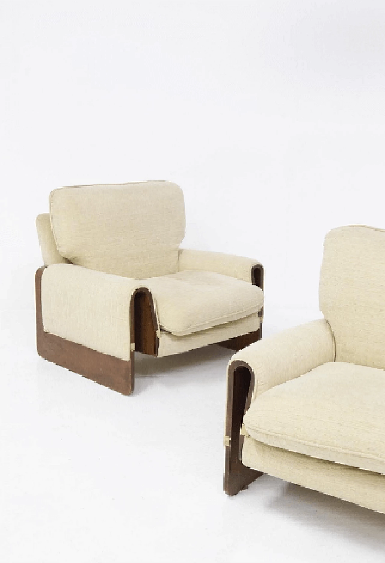 Pair of Sabrina armchairs by Ferdinando Buzzi for Ferruccio Brunati, 1970s 11