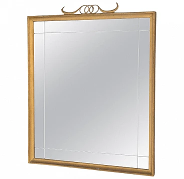 Mirror with brass frame by Paolo Buffa, 1950s