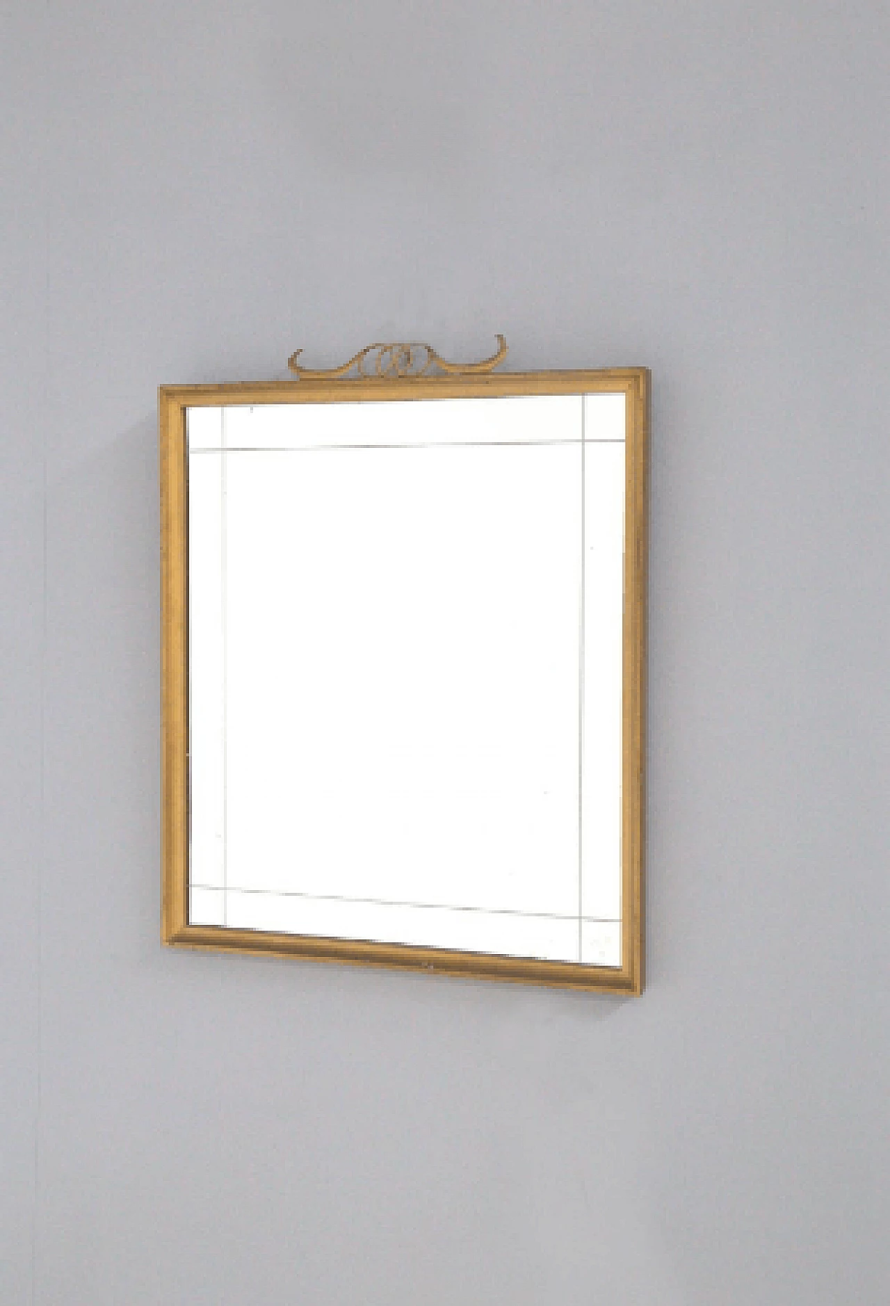 Mirror with brass frame by Paolo Buffa, 1950s 2