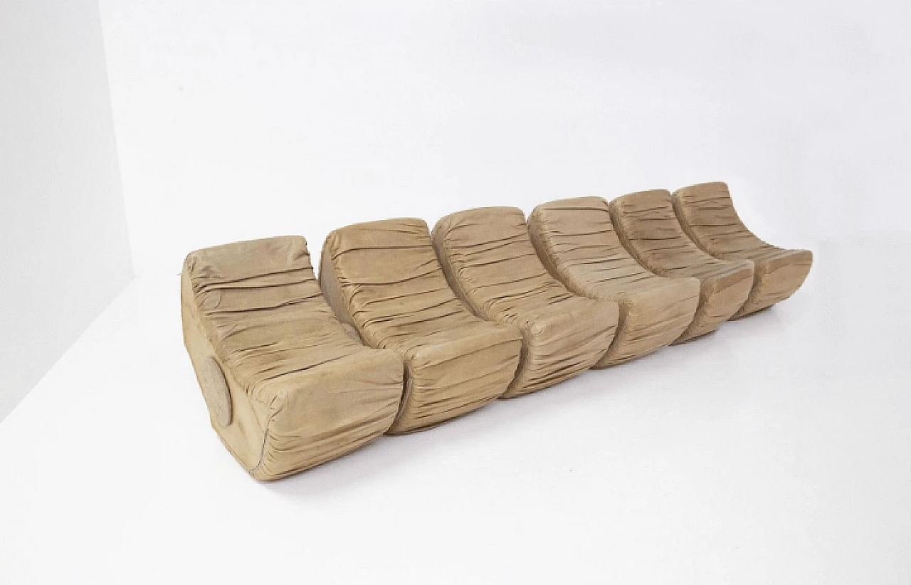 Leather Serpente sofa by Marzio Cecchi, 1960s 2