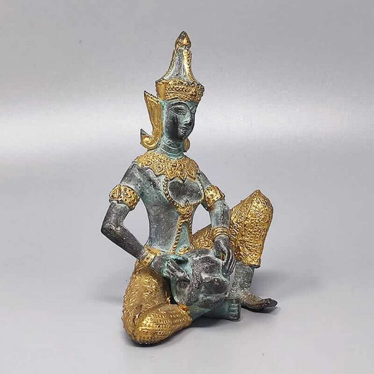 Thai bronze deity sculpture, 1940s 2