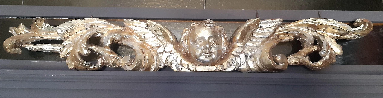 Gilded wood frieze with cherub, 16th century 2