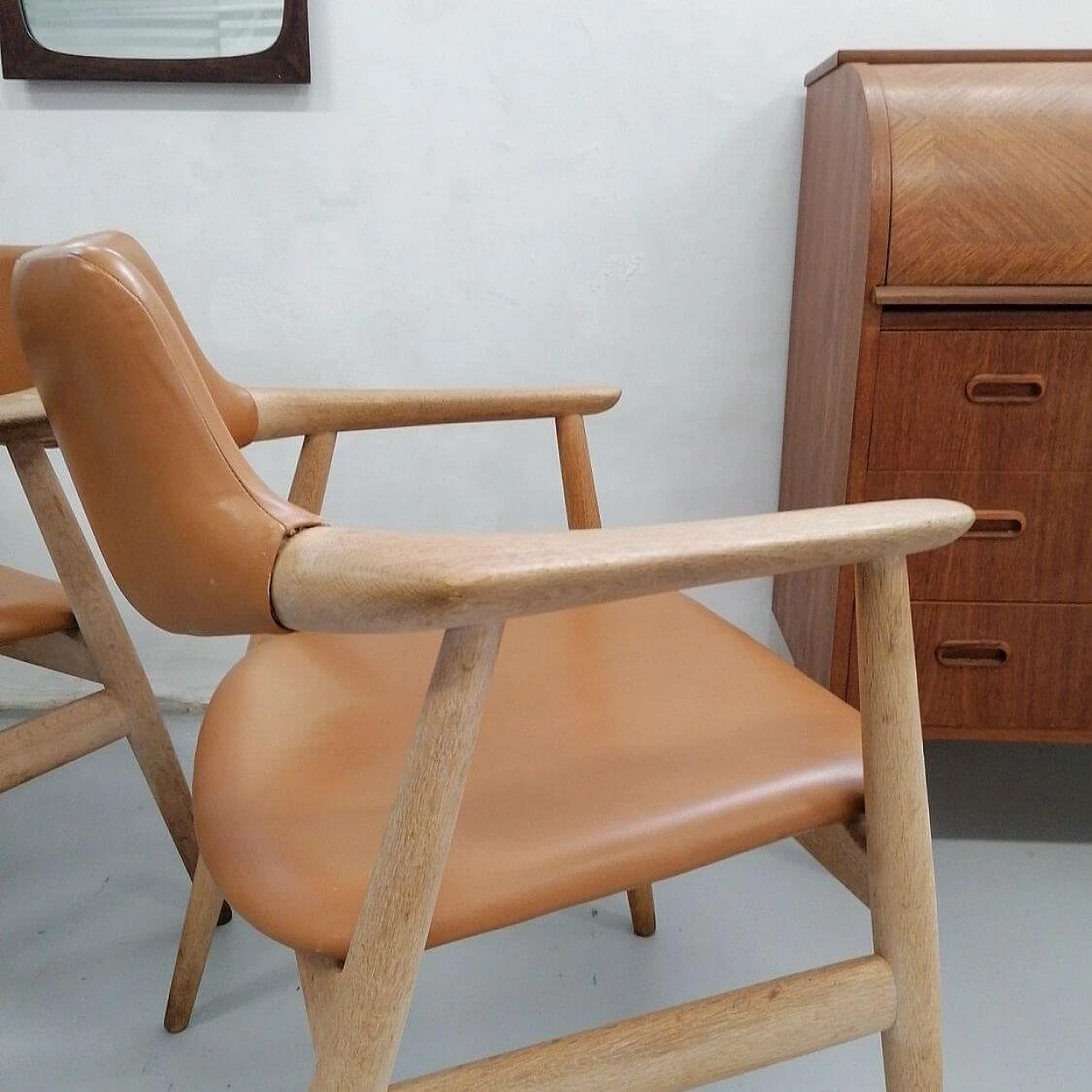Pair of GM11 armchairs by Svend Åge Eriksen for Glostrup Møbelfabrik, 1960s 2