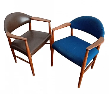 Pair of teak armchairs by Kurt Olsen, 1950s