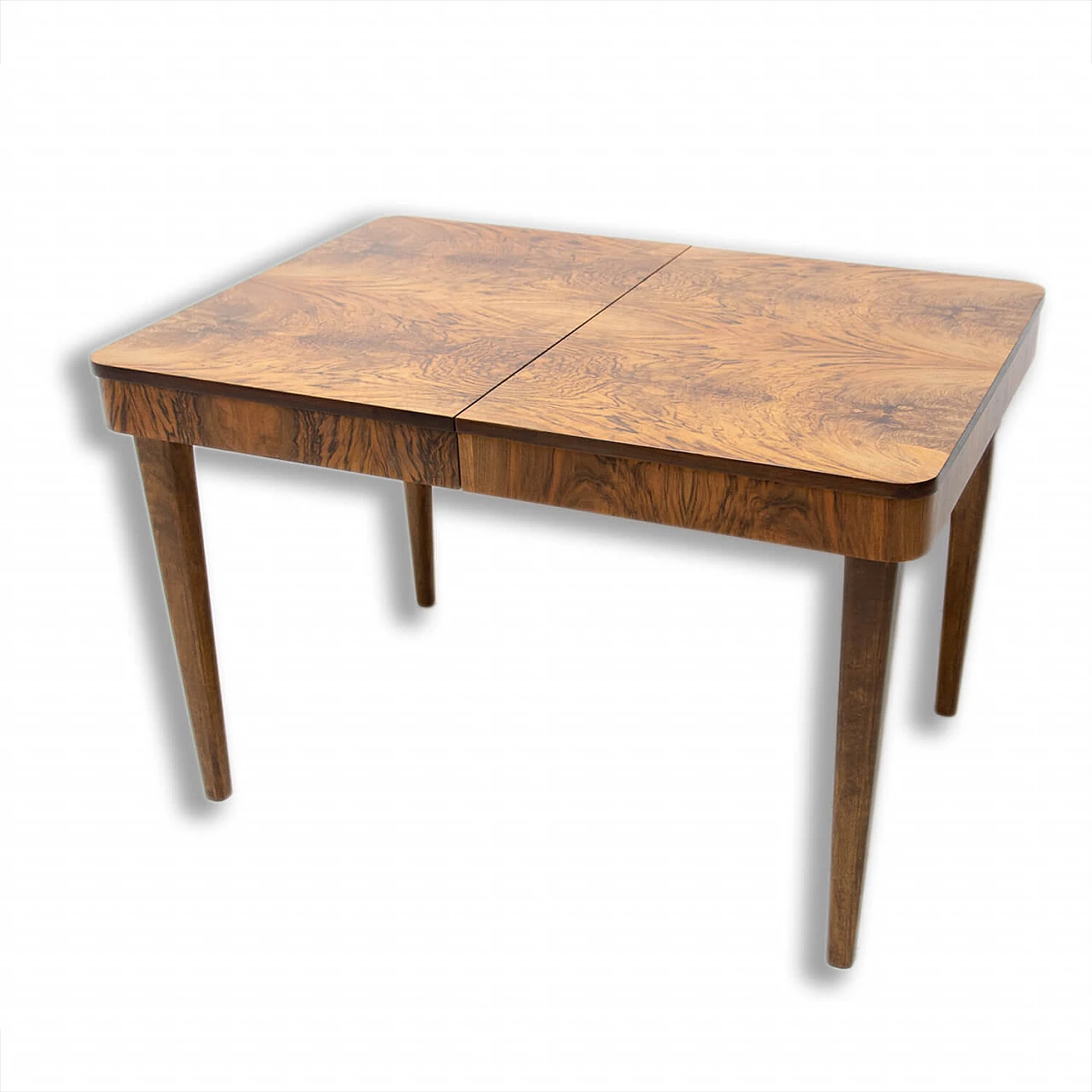 Art Deco wood extendable table by Jindřich Halabala, 1940s 1