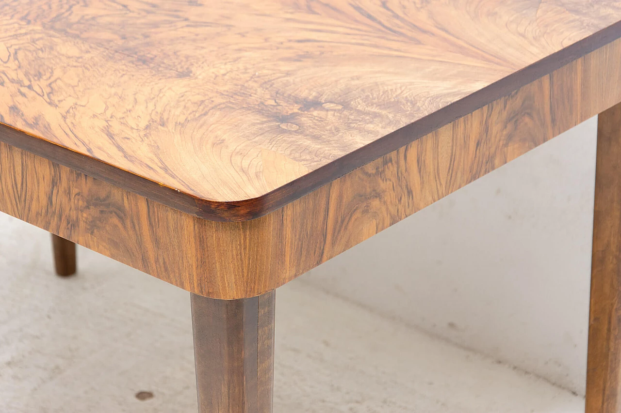 Art Deco wood extendable table by Jindřich Halabala, 1940s 5