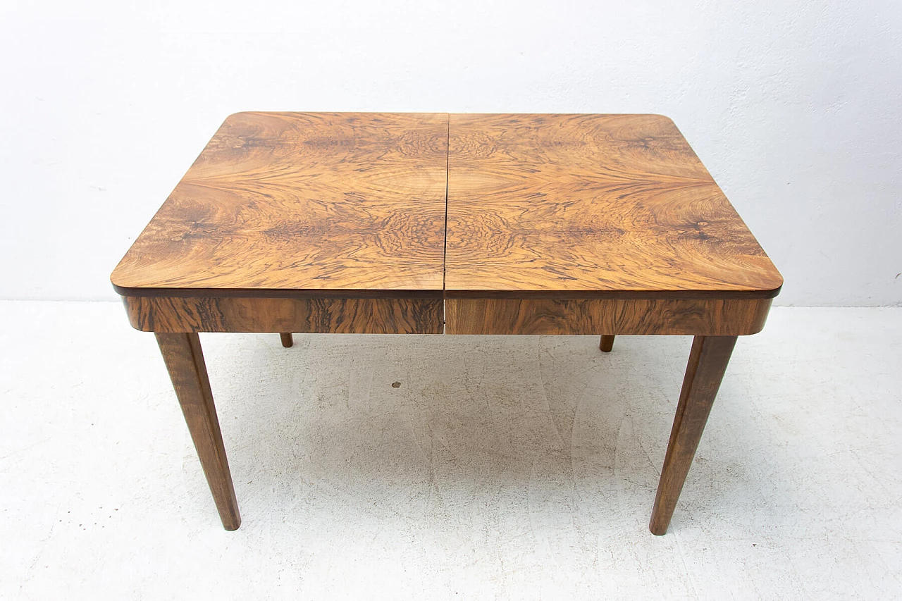 Art Deco wood extendable table by Jindřich Halabala, 1940s 7