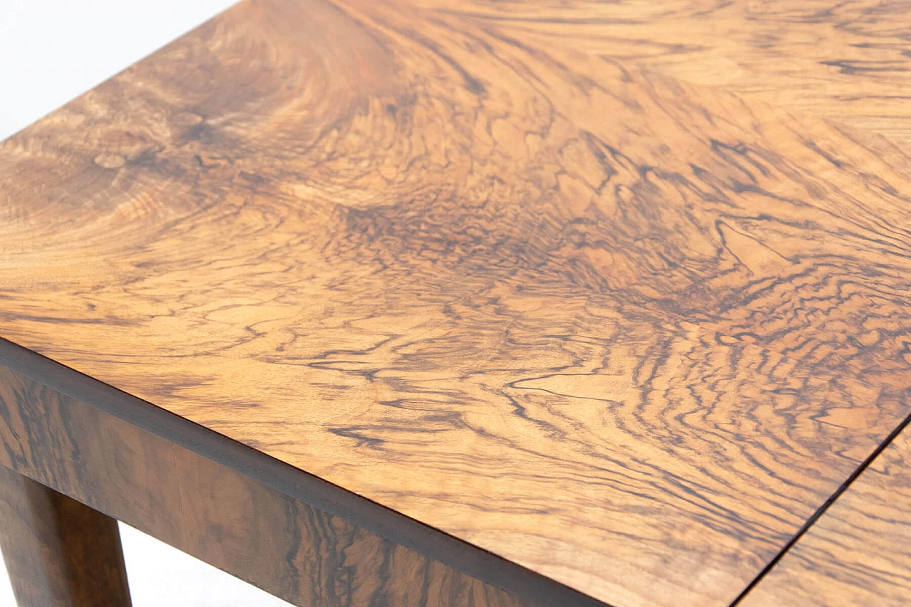 Art Deco wood extendable table by Jindřich Halabala, 1940s 8