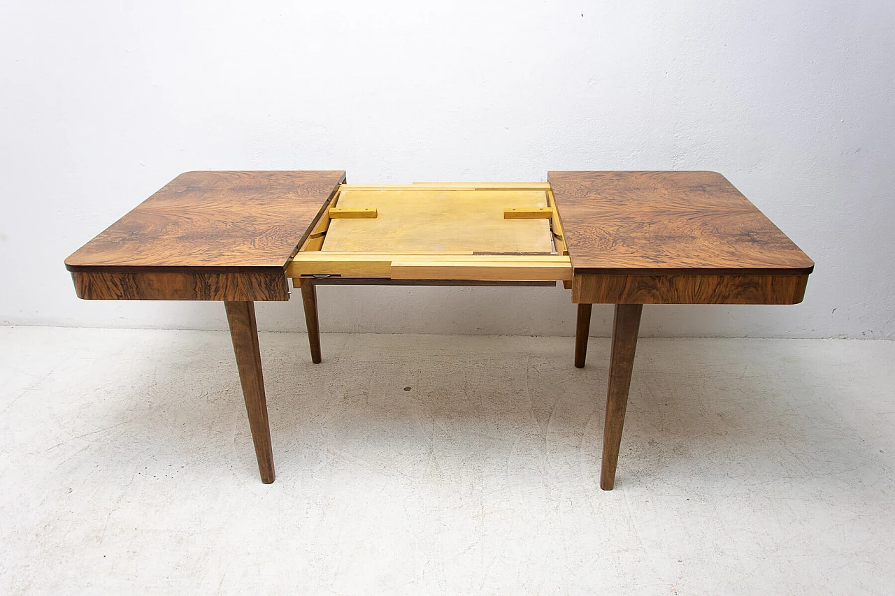 Art Deco wood extendable table by Jindřich Halabala, 1940s 9