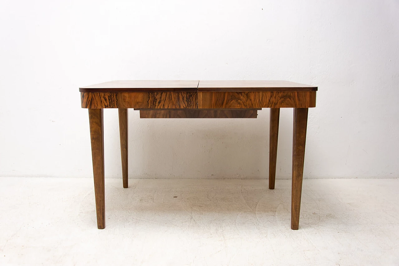 Art Deco wood extendable table by Jindřich Halabala, 1940s 16