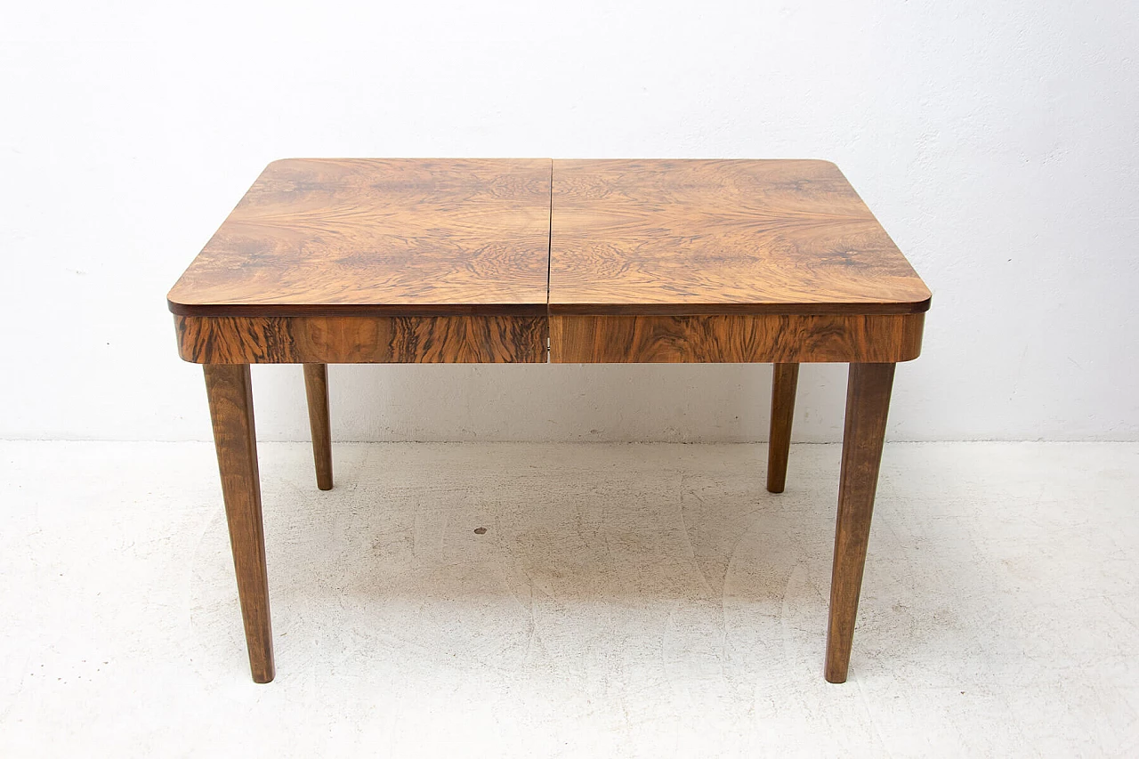 Art Deco wood extendable table by Jindřich Halabala, 1940s 17