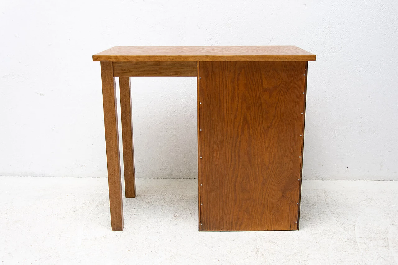 Scrittoio con serranda laterale in faggio e compensato, anni '30 13