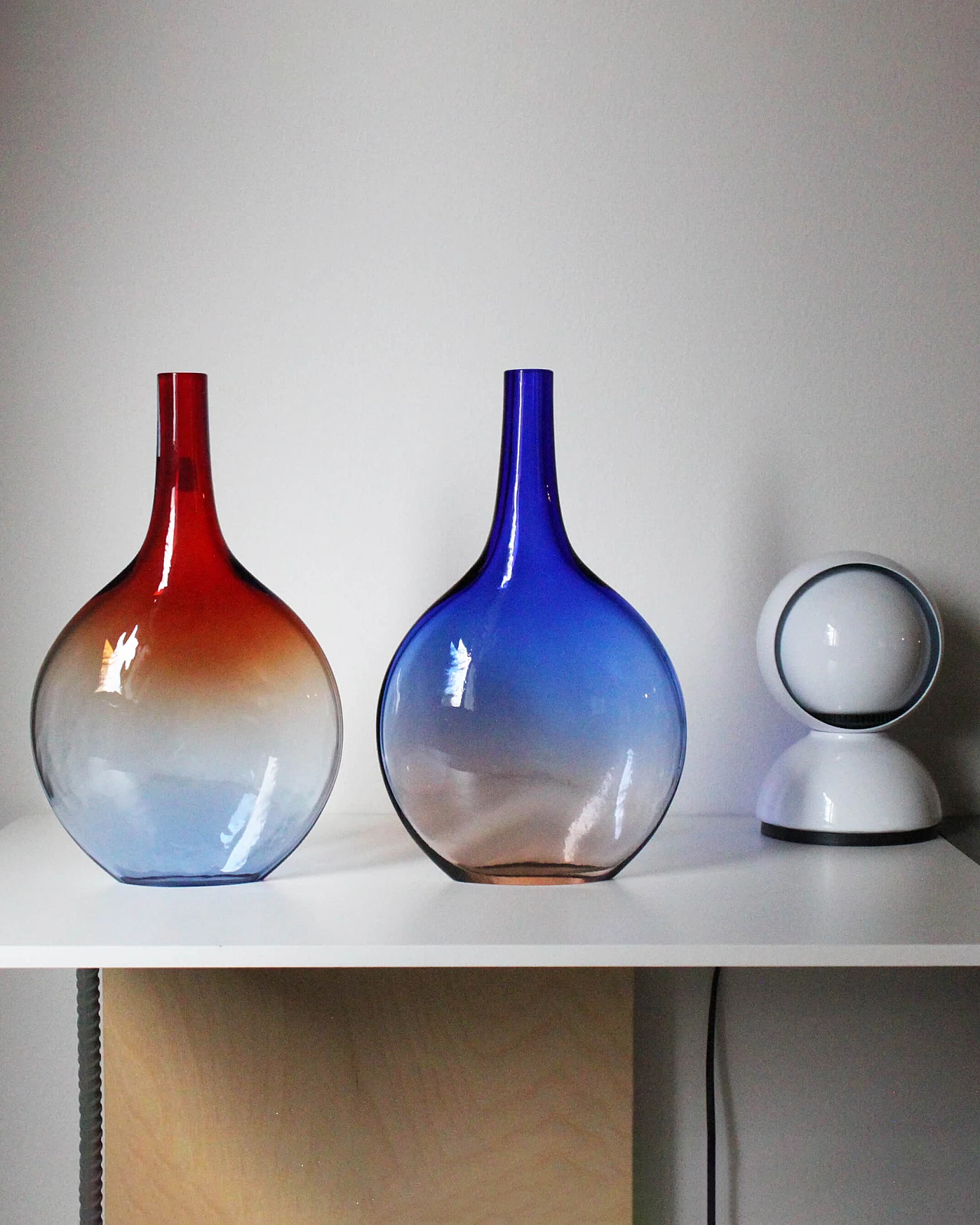 Pair of Murano glass vases by Alfredo Barbini, 1970s 3
