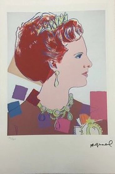 Andy Warhol, Queen Margrethe II of Denmark, silkscreen print, 1990s