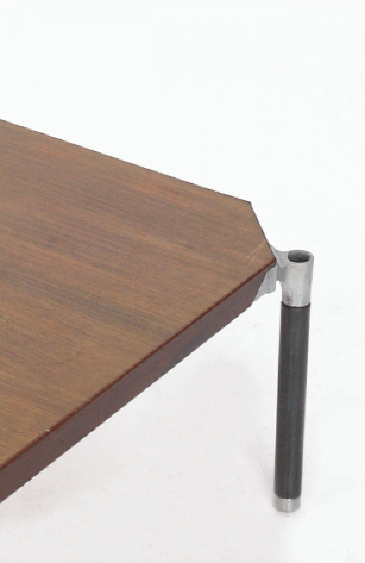 Metal and wood coffee table by Ico Parisi for MIM Roma, 1970s 3