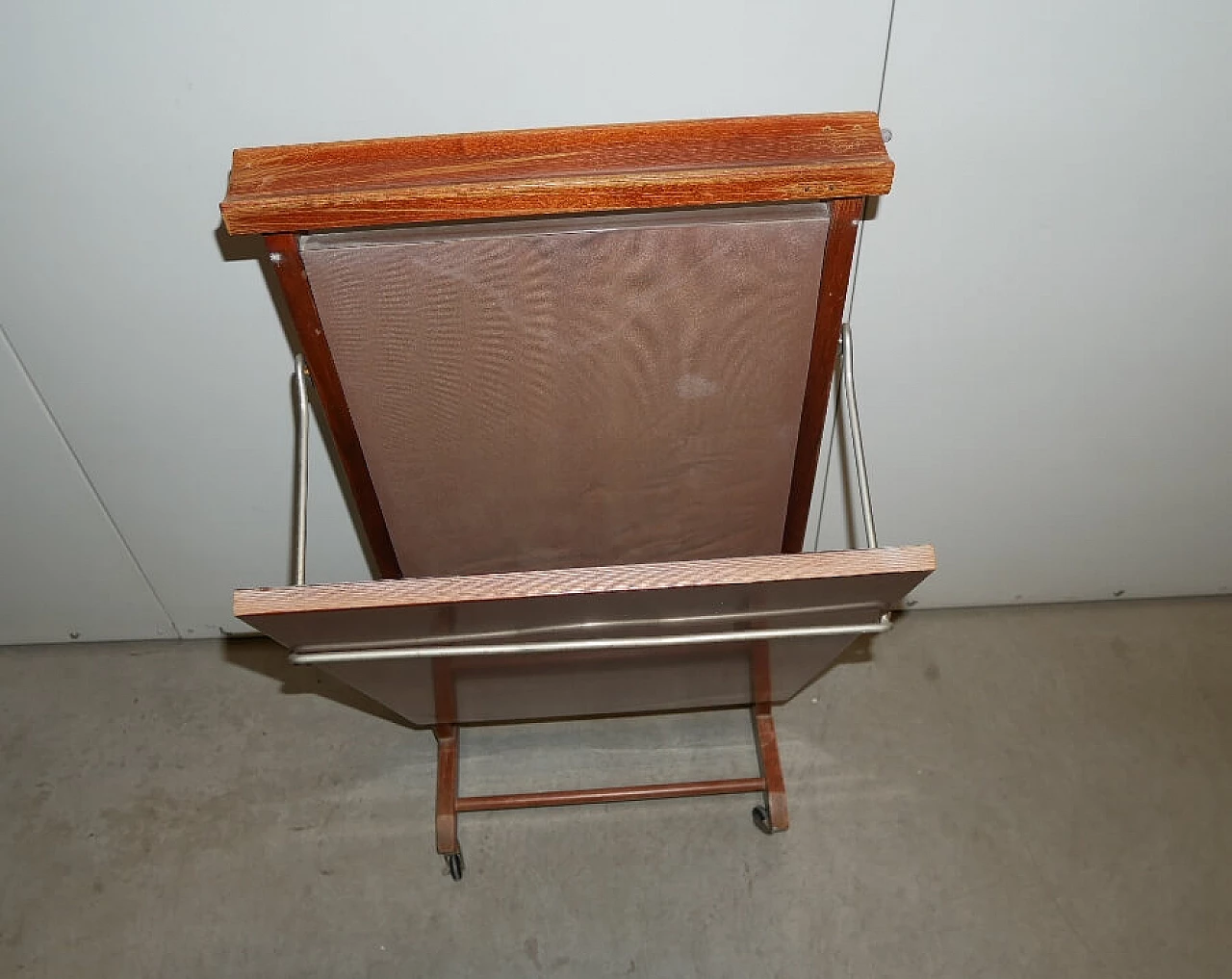 Wooden valet with trouser press, 1970s 2
