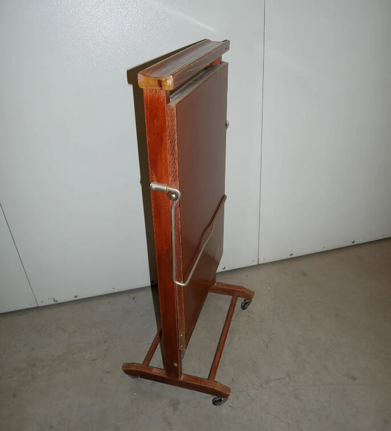 Wooden valet with trouser press, 1970s 3