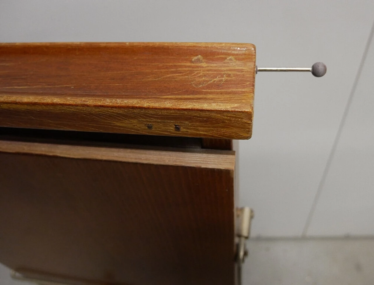 Wooden valet with trouser press, 1970s 4