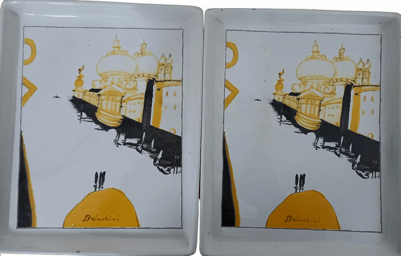 Pair of Venezia trays by Remo Brindisi for Lazzaroni, 1980s 7