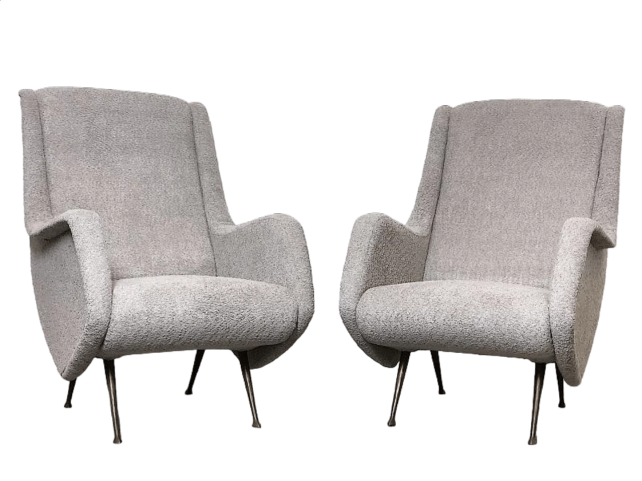 Pair of armchairs by Aldo Morbelli for ISA Bergamo, 1950s 13