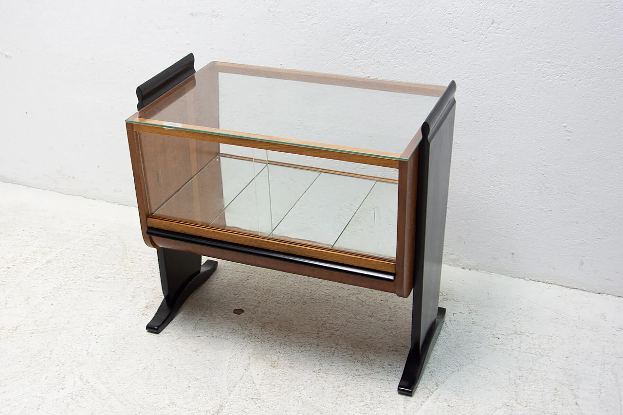 Art Deco wood and glass bar cabinet by Jindrich Halabala for UP-Zavody, 1930s 2