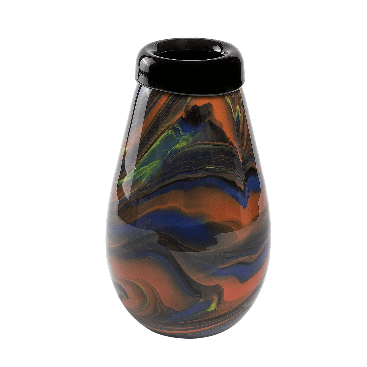 Marble-like coloured glass vase by Arte Vetro Murano for Missoni, 1980s 6