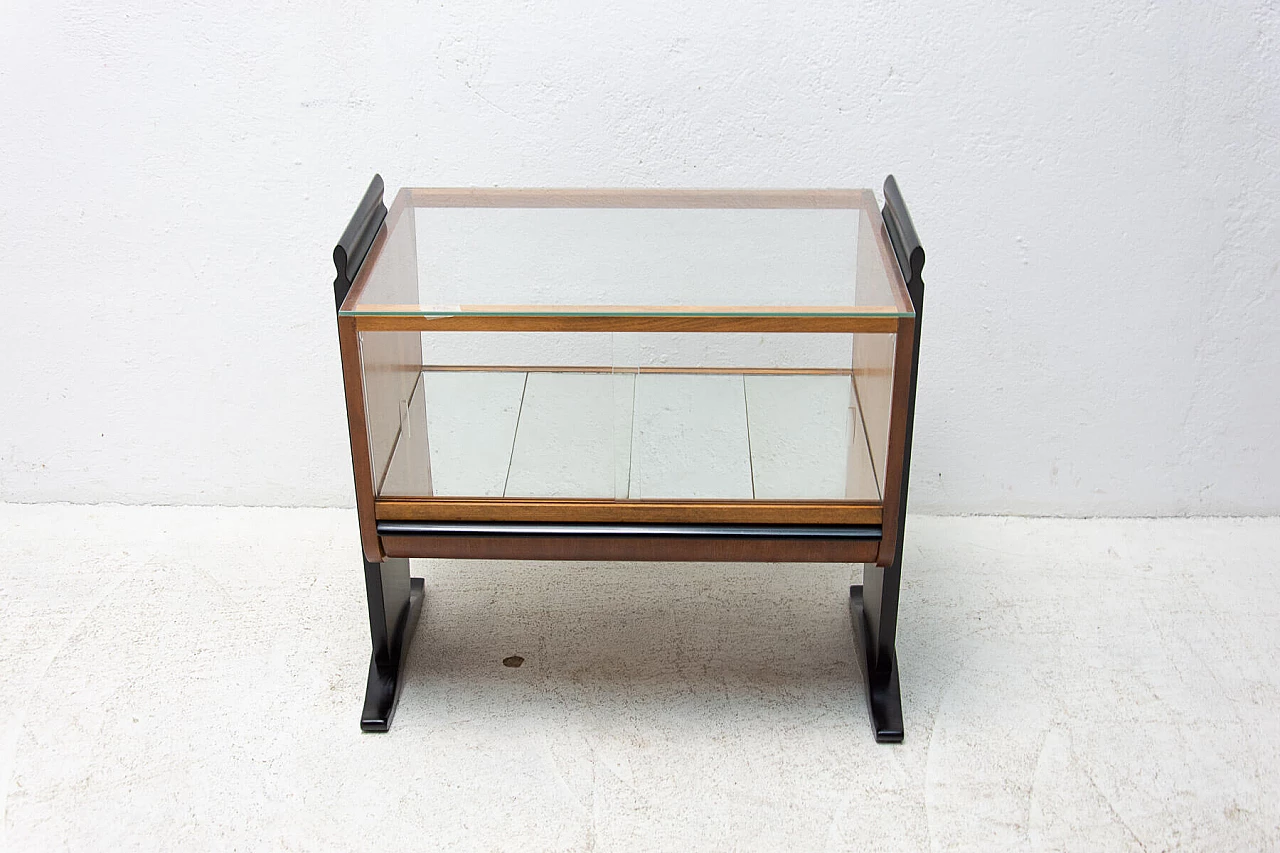 Art Deco wood and glass bar cabinet by Jindrich Halabala for UP-Zavody, 1930s 16